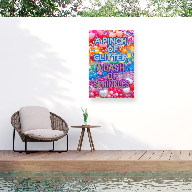 Toile d'extérieur à paillettes et paillettes Jess Stempel, H 16 po x l 24 po