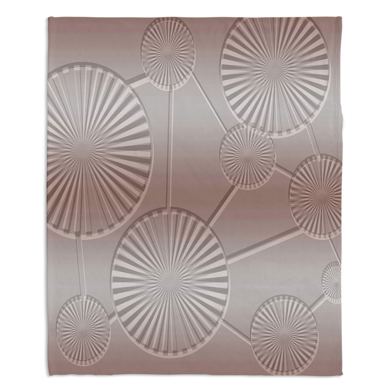 Jeté Mod Squares Creams, l 51 po x L 60 po, Gris / brun clair