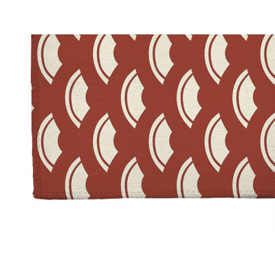 Japanese Ocean Wave Low Profile Kitchen Mat
