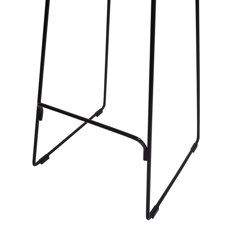 Cayuse Upholstered Counter Stool with Metal Frame, Black