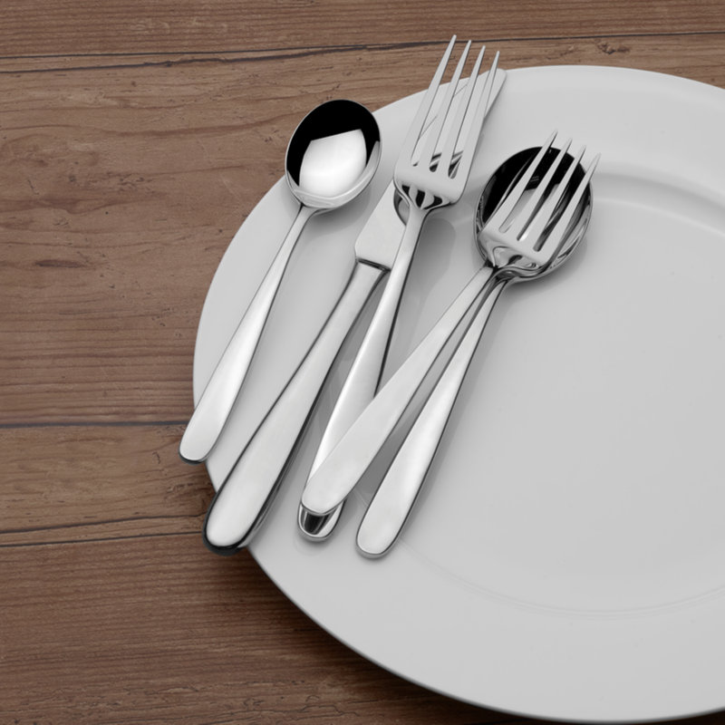 Mikasa Wilder 20 Piece Flatware Set, Service For 4, 18/10 Stainless Steel