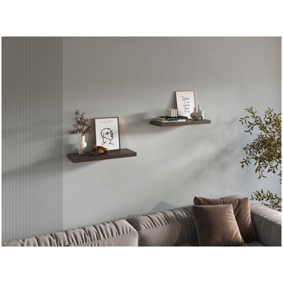 Tablettes flottantes, Sienna, 2 tablettes, H 1,50 po