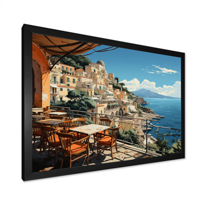 Capri Italy Blue A Mediterranean village I - Landscape Italy Wall Art