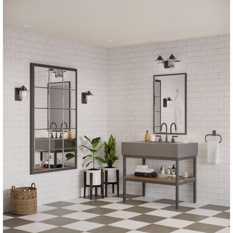 Dimmable Bath Sconce, Matte Black