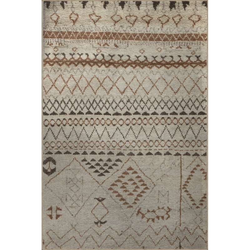 Tapis décoratif moderne à motif géométrique abstrait beige, Tapis de couloir 3 pi 3,37 po x 9 pi 10,11 po