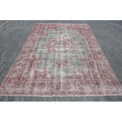 Antique Turkish Rug in Vintage Style - Classic Handmade Carpet in Unique Rustic Design