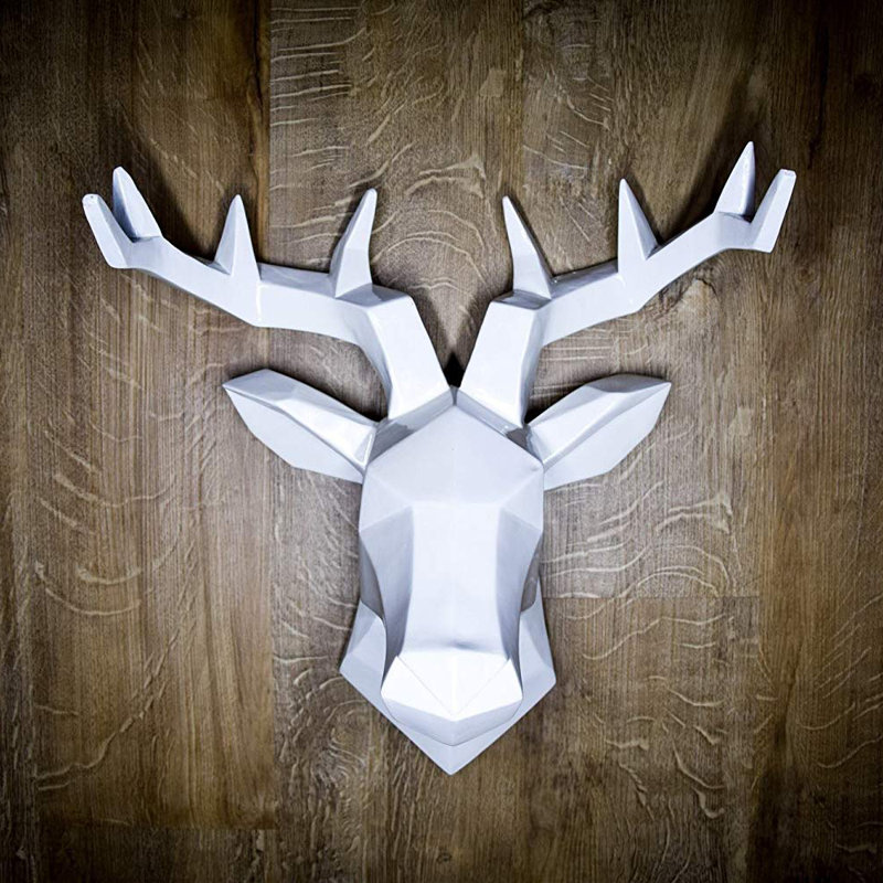 Deer Wall Décor, White