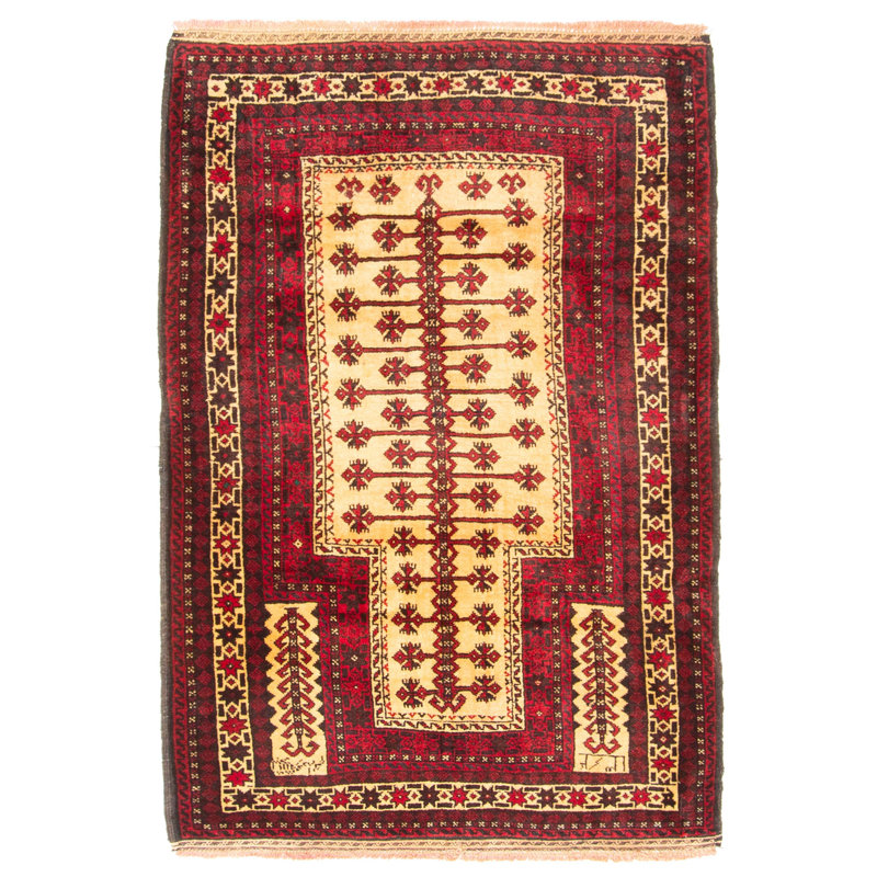 Tapis beige Teimani 3 pi 3 po x 4 pi 11 po