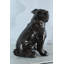 Statue bouledogue en aluminium Nifao