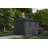 Keter Newton Plus Durable Resin Outdoor Storage Shed With Floor and Double Doors for Garden Patio Furniture and Tools, Graphite Grey (6 Available Sizes)-100403872