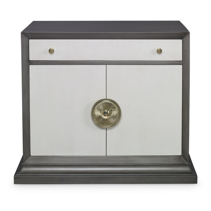 Soleil 35'' W Nightstand, Gray