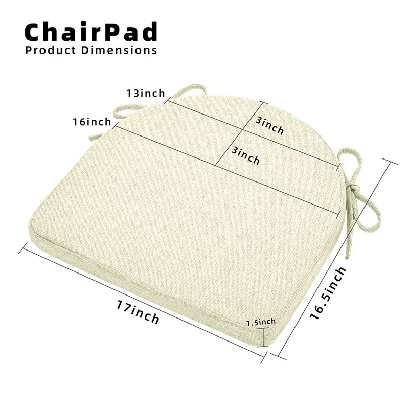 Coussin de chaise d'intérieur, Blanc cassé