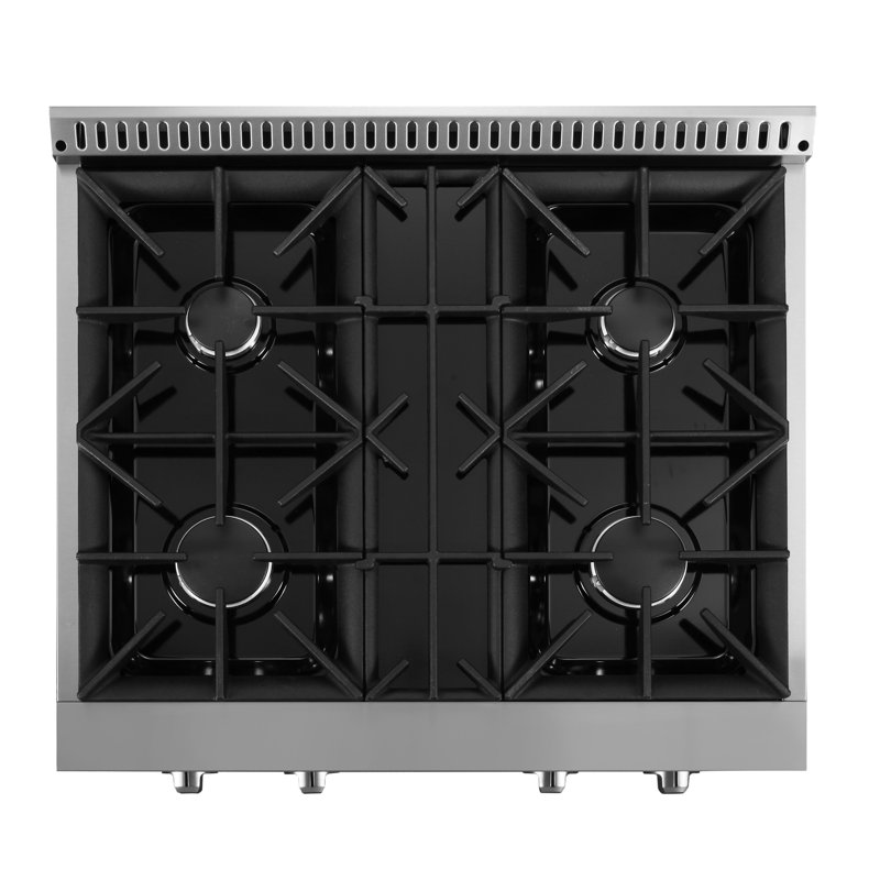 Ancona 30" Black Gas 4 Burner Cooktop