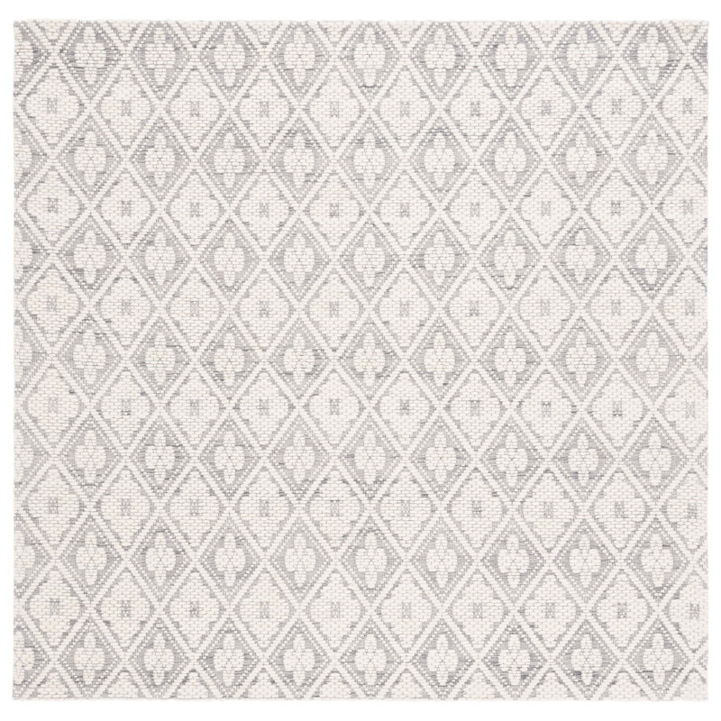 Hankison Hand Woven Performance Geometric Rug, Square 6'