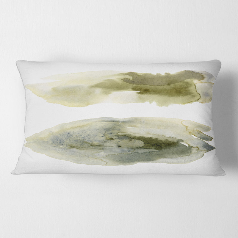 Nuage abstrait vert foncé I - coussin imprimé moderne