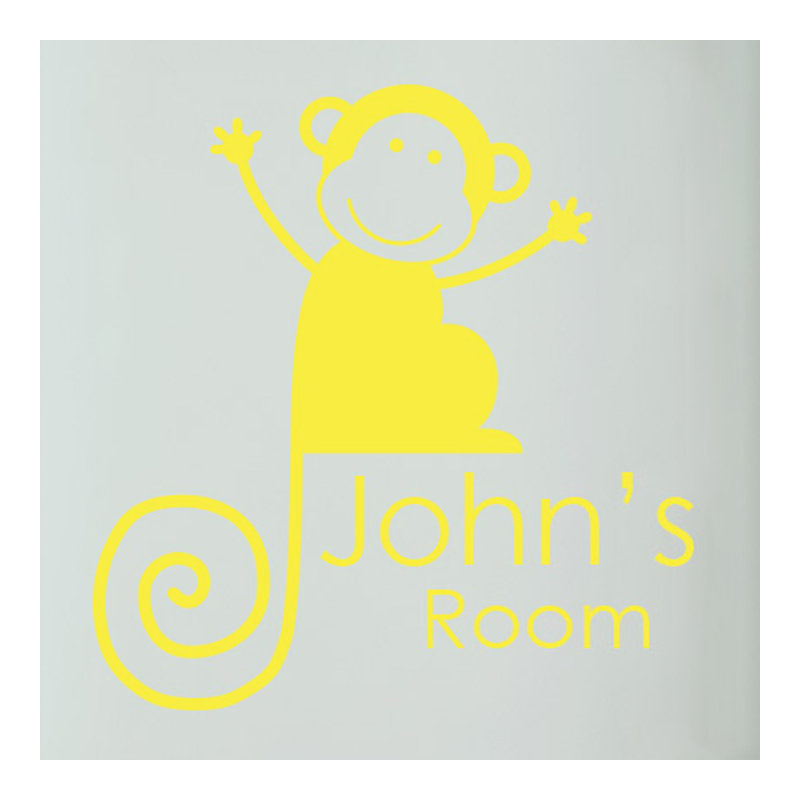 Animals Wall Decal, Bright Yellow