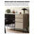 Light Luxury Style Rock Slab & Tulipwood Multi-Functional Sideboard