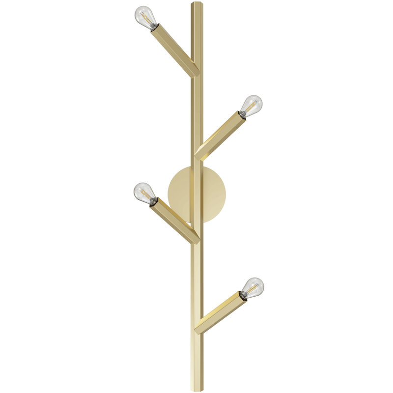 Oaks 4 - Light Wallchiere, Brushed Brass