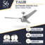 Ventilateur de plafond intérieur / extérieur 56 po Talib-701377183