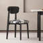 Chaise d'appoint à lattes noires (ensemble de 2)