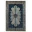 Tapis turc noir et bleu 6 x 9