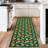 Boho Floral Washable Area Rug 10x13ft – Soft Low Pile, Non-Slip Carpet for Bedroom, Living Room, Playroom, Nursery – Large Blue Indoor Mat-289464498-289464508
