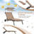 Patio Heavy-Duty Adjustable Chaise Lounge Chair With Canopy Cup Holder And Wheels