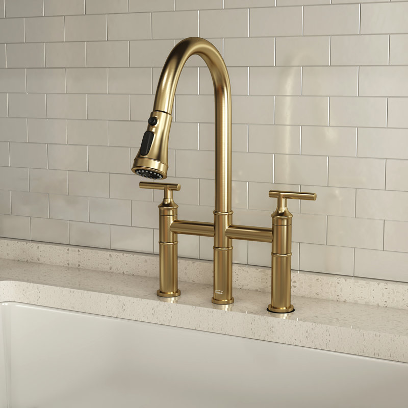 Clihome Kitchen Faucet, Brushed Gold