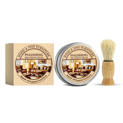 Leather care cream Wood Furniture Polishing Cream With Applicator Brush Wood Restorer Polish For Tables Cabinets Dressers Restores Shine And Repairs