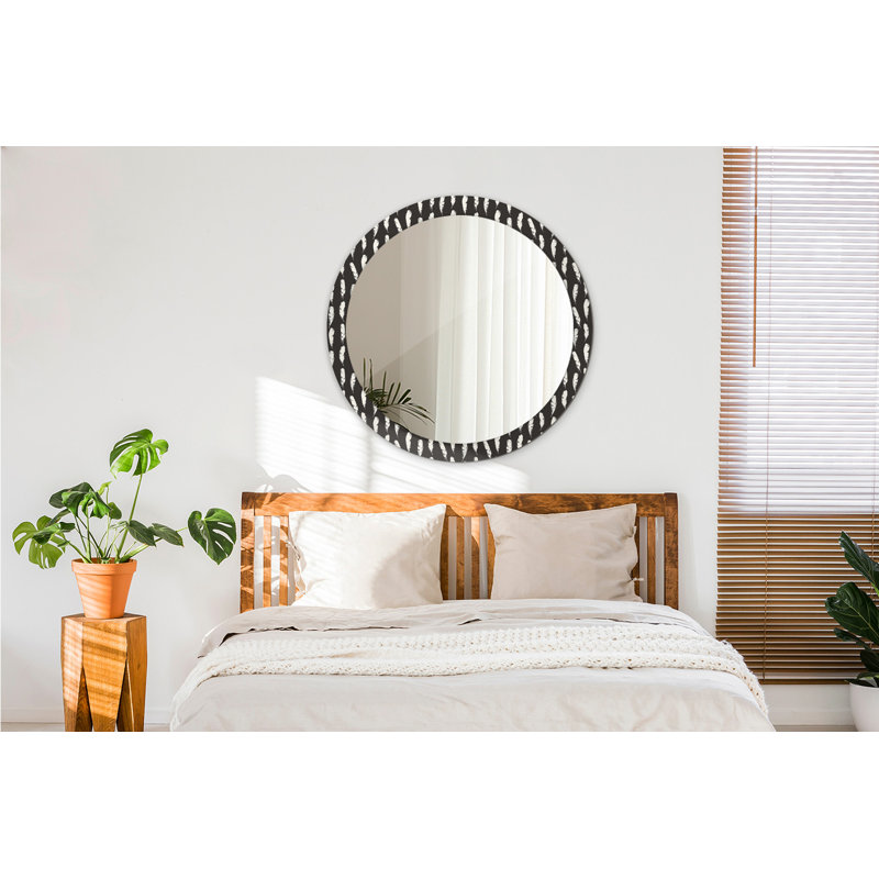 Huldar Glass Flat Wall Mirror, 90cm H x 90cm W