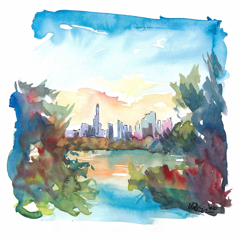 Ensemble de housse de couette en microfibre DiaNoche par Markus Bleichner - Central Park View 2