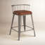 Coriander Iron & Leather 25" Counter Stool