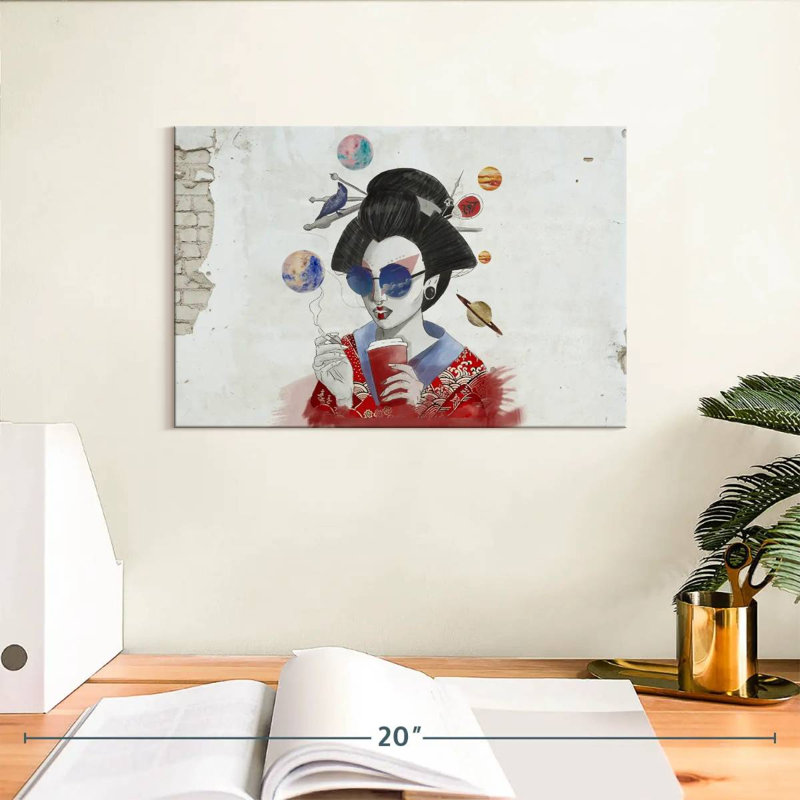Geisha urbaine Leisha, H 8 po x l 12 po