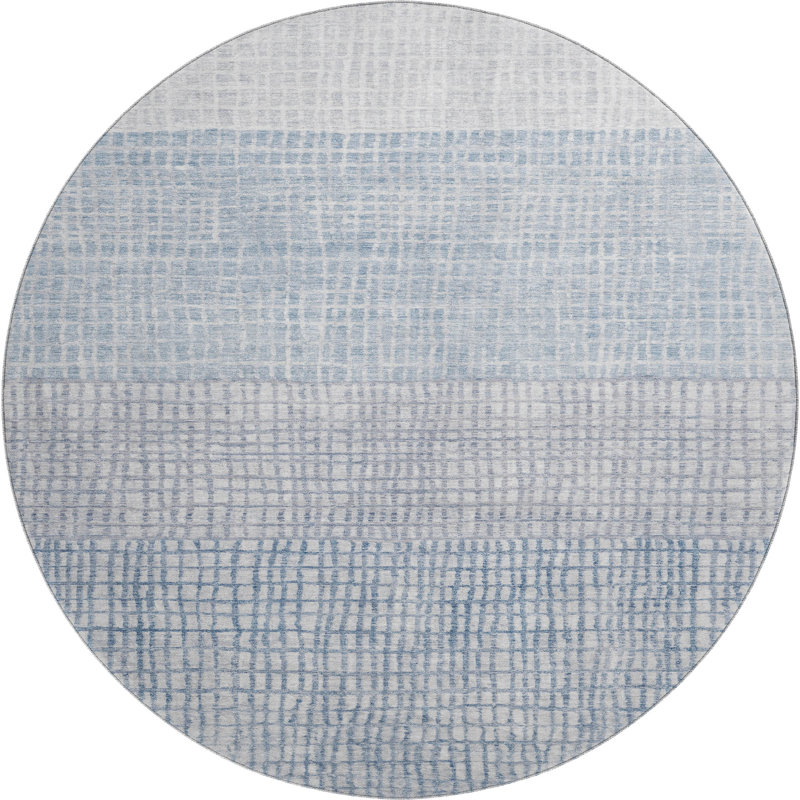 Premium Machine Washable Monnier AMF1831 Geometric Rug, Round 8'