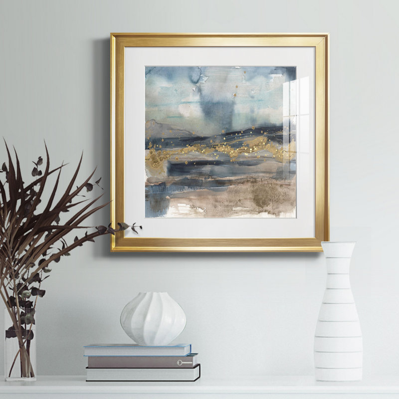 Golden Light On The Horizon I-Premium, reproduction encadrée prête à être accrochée, H 24 po x l 24 po x P 1 po, Cadre doré