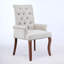 Chaise d'appoint à structure en bois, chaise d'appoint rembourrée avec pieds incurvés en bois massif