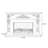 Beige Solid Wood Electric Fireplace