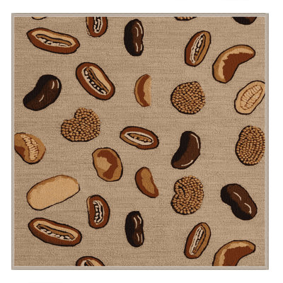 Washable Sea Beans Vegetables Area Rug