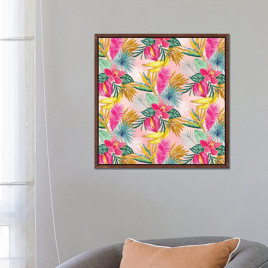 Tropical Pink von Sara Berrenson - Galerie-verpackte Leinwand Giclée auf Leinwand