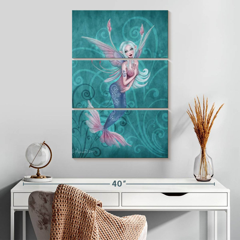 Fée Kelan Sprite corail, H 32 po x l 20 po