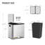 Kitchen Bin, Recycling Bins, Pedal Bin with Lid, Stainless Steel Kitchen Bins Recycling and Waste, Silent Slow-Down Closing Lid, With 15 Exclusive Trash Bags-124546710-124546713
