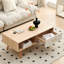 Table basse rectangulaire avec pieds en bois massif-1962572685