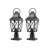 Outdoor Post Light,Lamp Post Light Fixture,Post Lantern with Pier Mount Base,Textured Black,21.3in,Suitable for Gardens, Yards or Entrances (2 pack)
