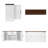 63" Farmhouse Barn Door Storage Cabinet with 2 Drawers & Door Rack, White Buffet Sideboard with Adjustable Shelves for Kitchen, Living Room, Dining Room-1311334202-1311334200