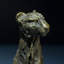 Sculpture de léopard doré - pièce d'art en laiton fabriquée à la main-116623328