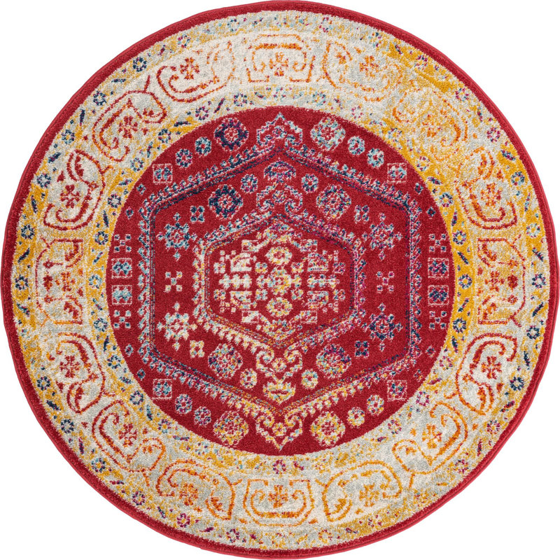 Milojica Oriental Indoor Rug, Round 5'
