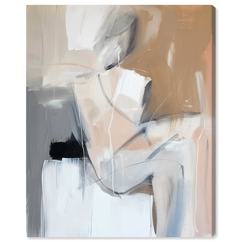 Elegant Abstract Bohemian Canvas Wall Art in Gallery Wrapped Frame, 16" x 20"