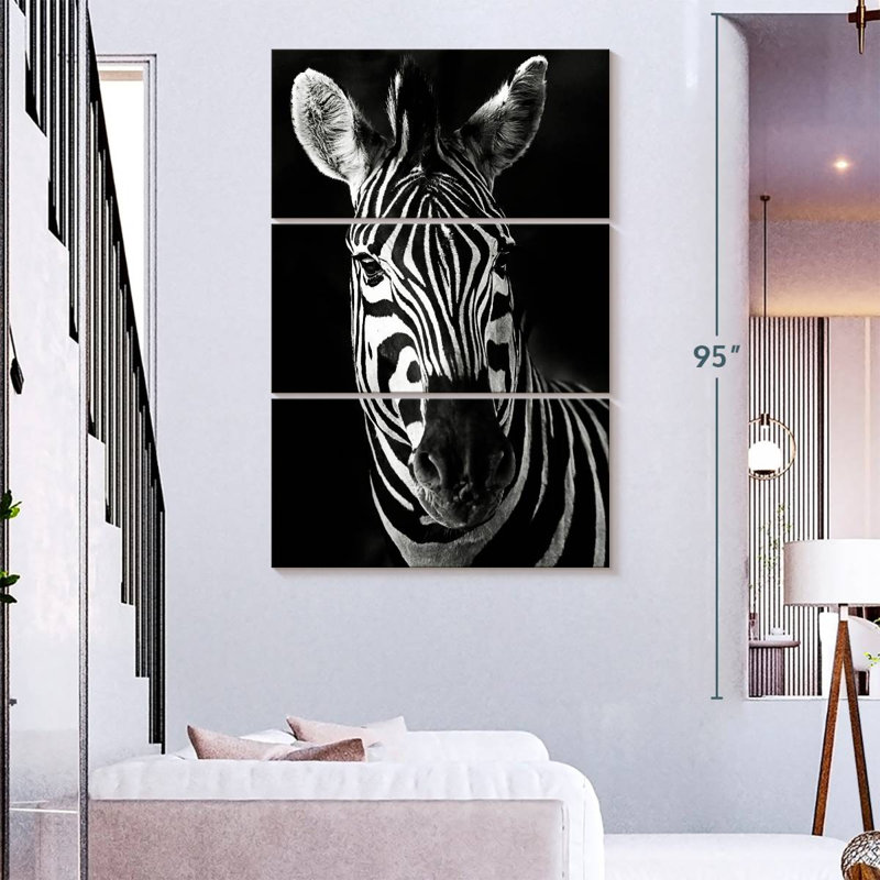 Brampt Serious Zebra, 74" H x 48" W
