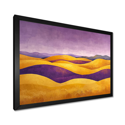 Countryside Golden Hills At Twilight I - Impression sur toile encadrée campagne