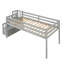 Lit mezzanine avec escalier, taille simple, 93,5 po x 42,1 po x 44,5 po-2129988426